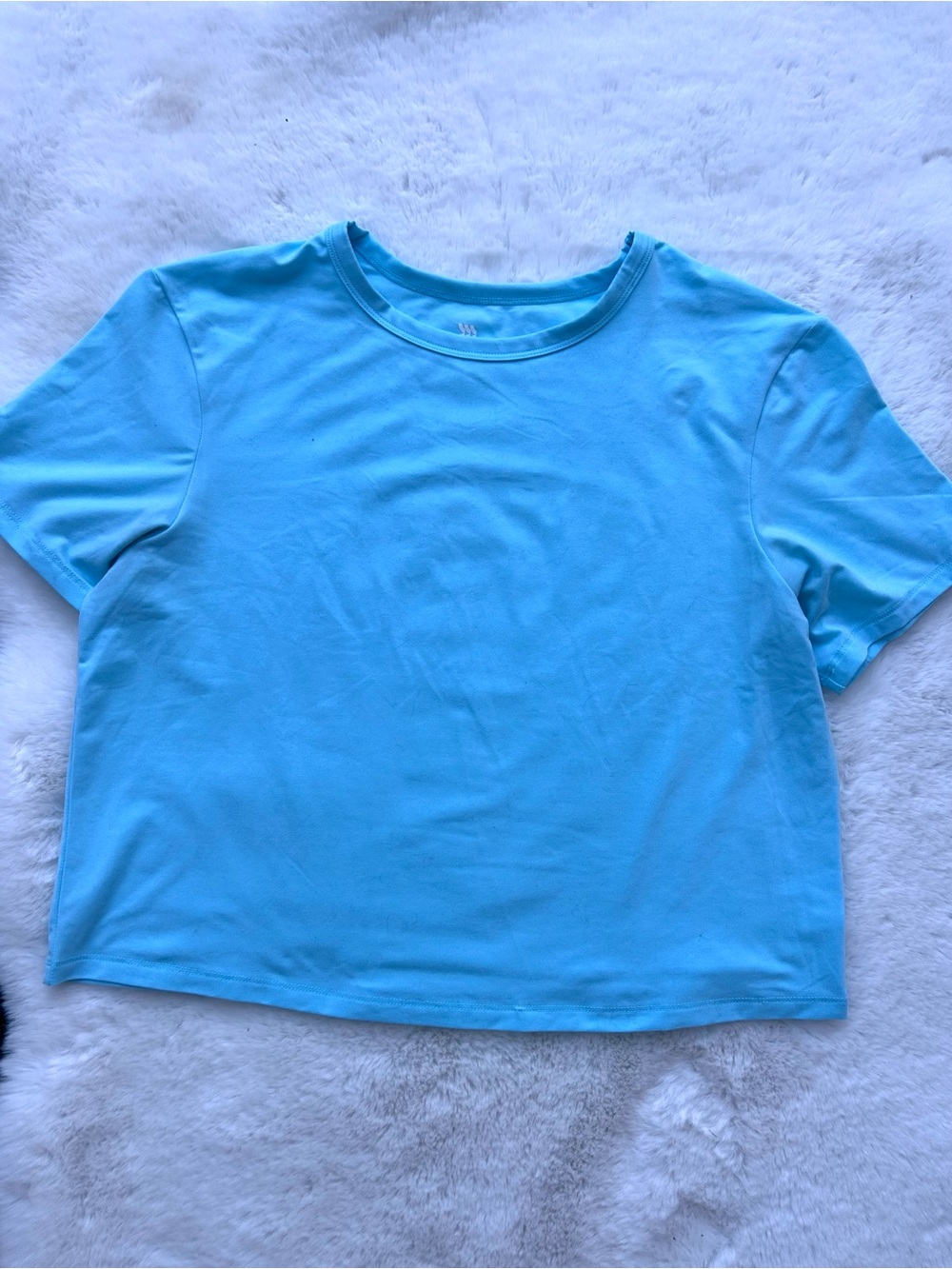All In Motion Women’s Crewneck Short Sleeve Aqua Blue Top S